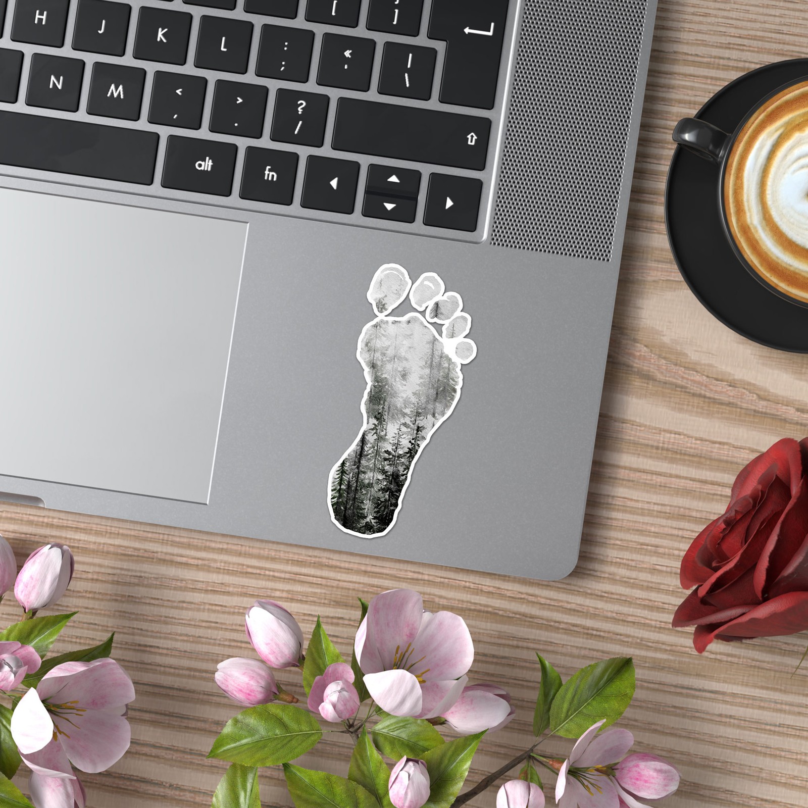 Footprint Bigfoot – Vinyl Decal Sticker – Car Window Laptop – ebn9217