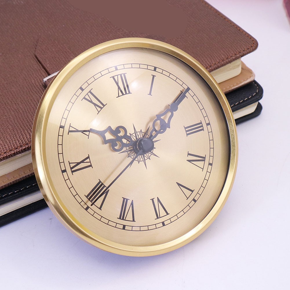 Roman Numeral Replacement Part Gold 108MM Quartz Clock Insert Movement