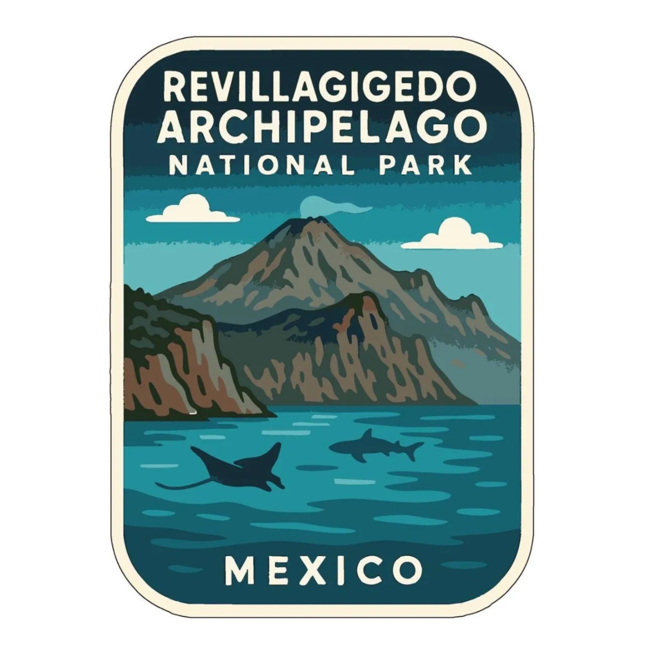 Revillagigedo Archipelago Mexico Iron On Heat Transfer Vinyl HTV National Park