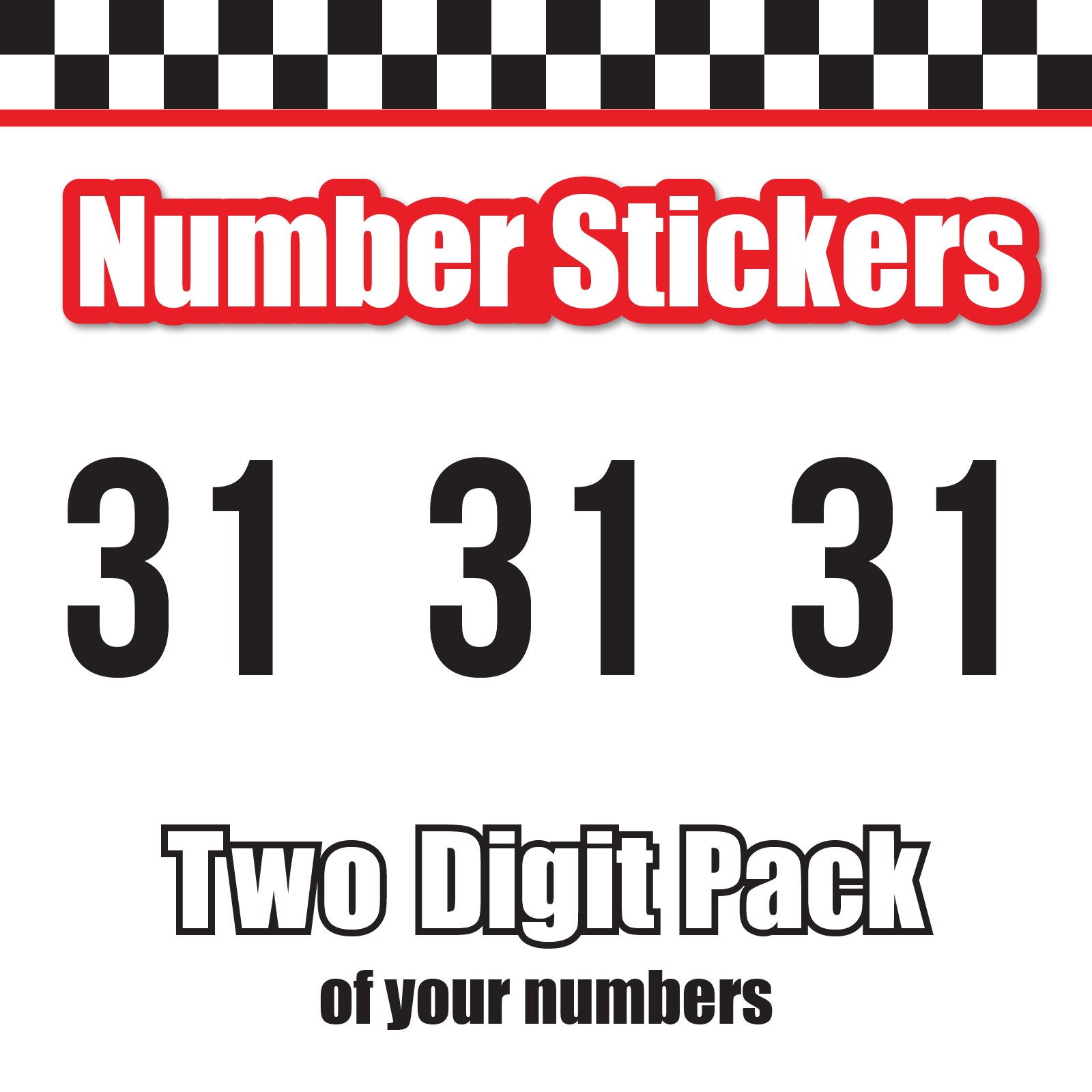 3x 3 Digit Custom Single Number Stickers Decal Locker Door Mailbox Bebas Neue