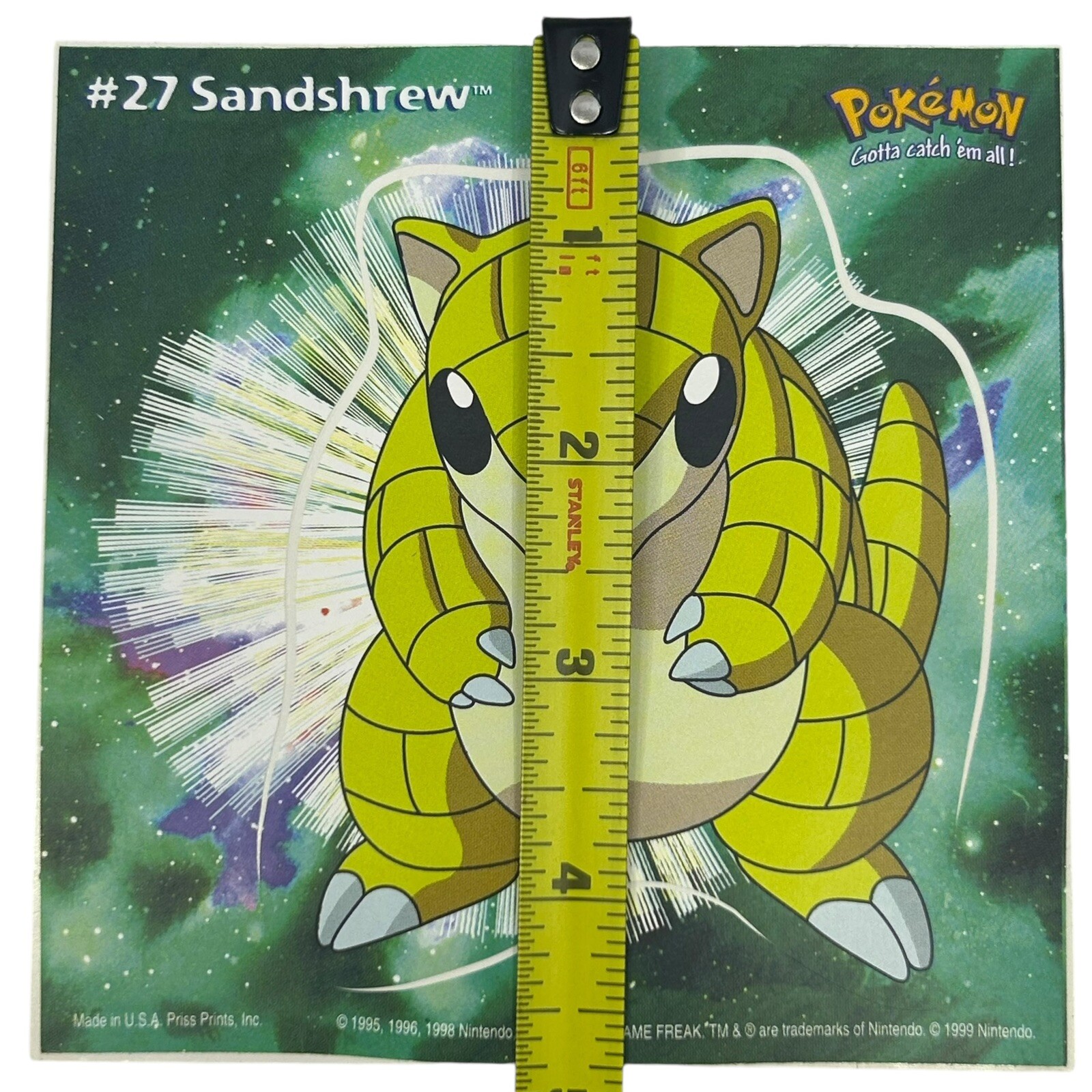 Pokemon Collect ’em Stick-Ups Sandshrew #27 Large 4” Sticker Priss Prints
