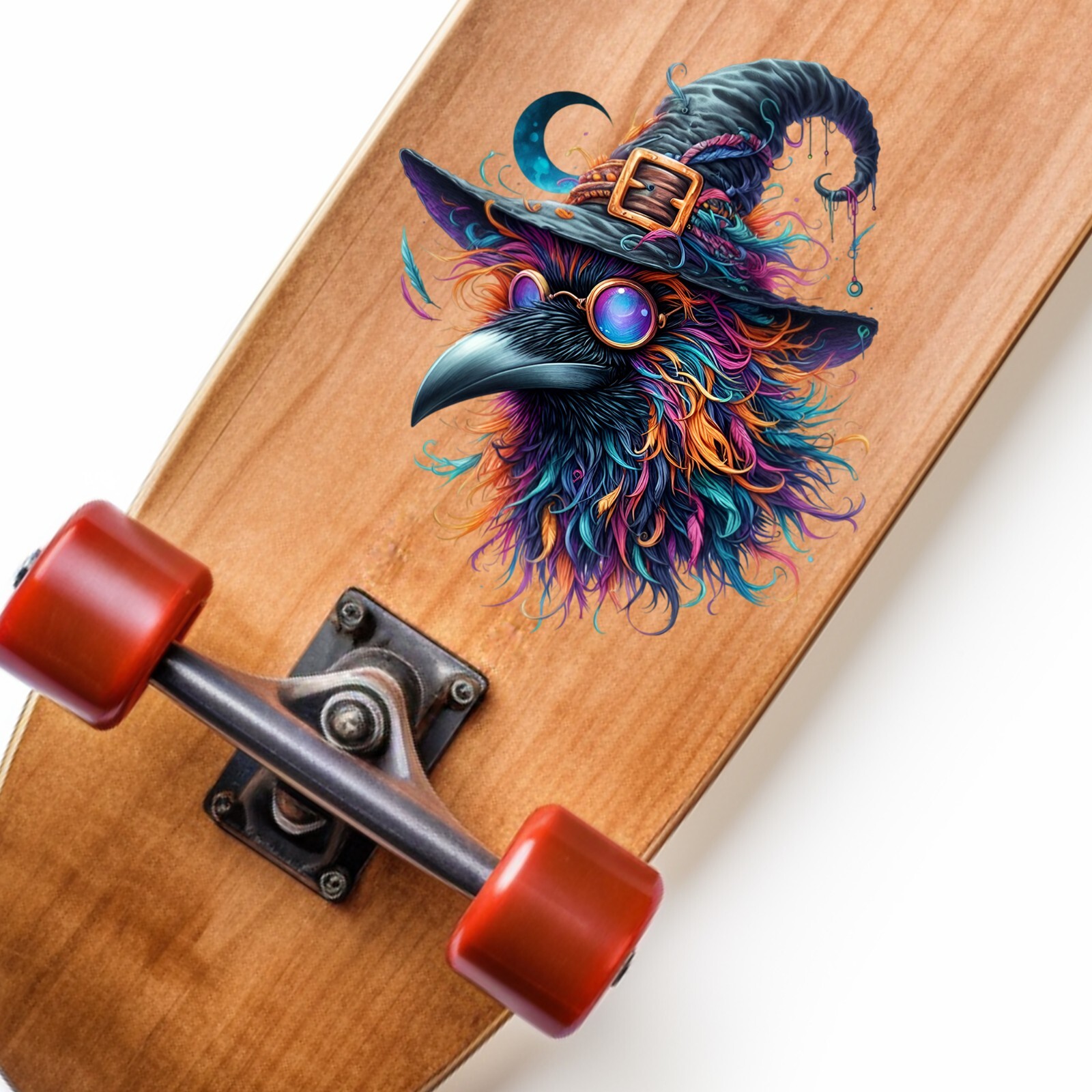 Halloween Colorful Raven UV DTF Transparent Sticker / Decal