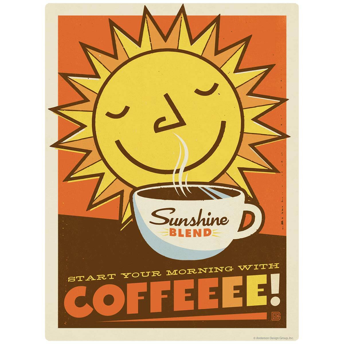 Sunshine Blend Coffee Decal Peel and Stick Decor