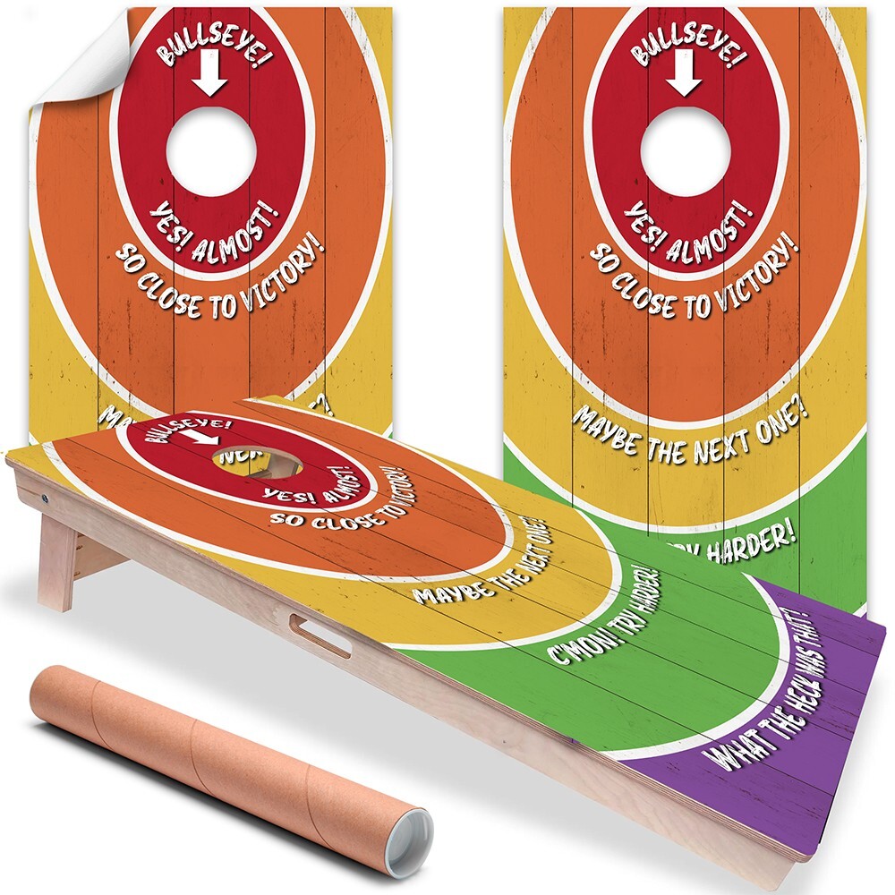 Challenge Circles Cornhole Bean Bag Board Wraps and Decals Vinyl Sticker