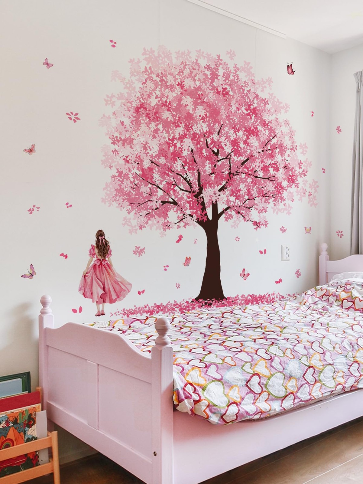 Wall Stickers Large Pink Cherry Blossom Tree Peel and Stick Removable Art Dec…