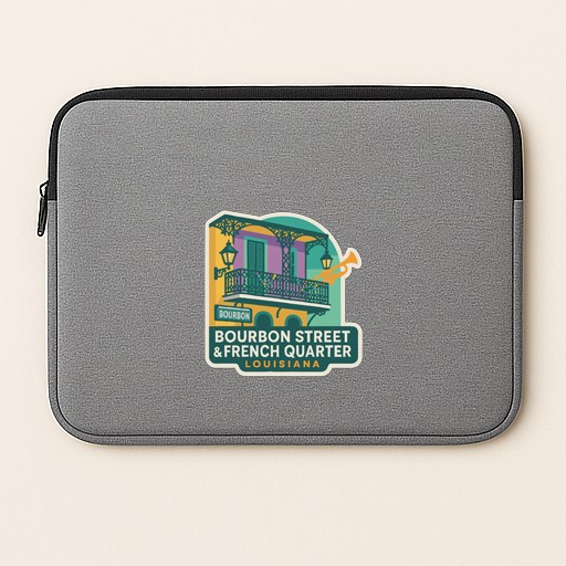 Bourbon Street & French Quarter LA Iron On Heat Transfer Vinyl HTV Symbolic