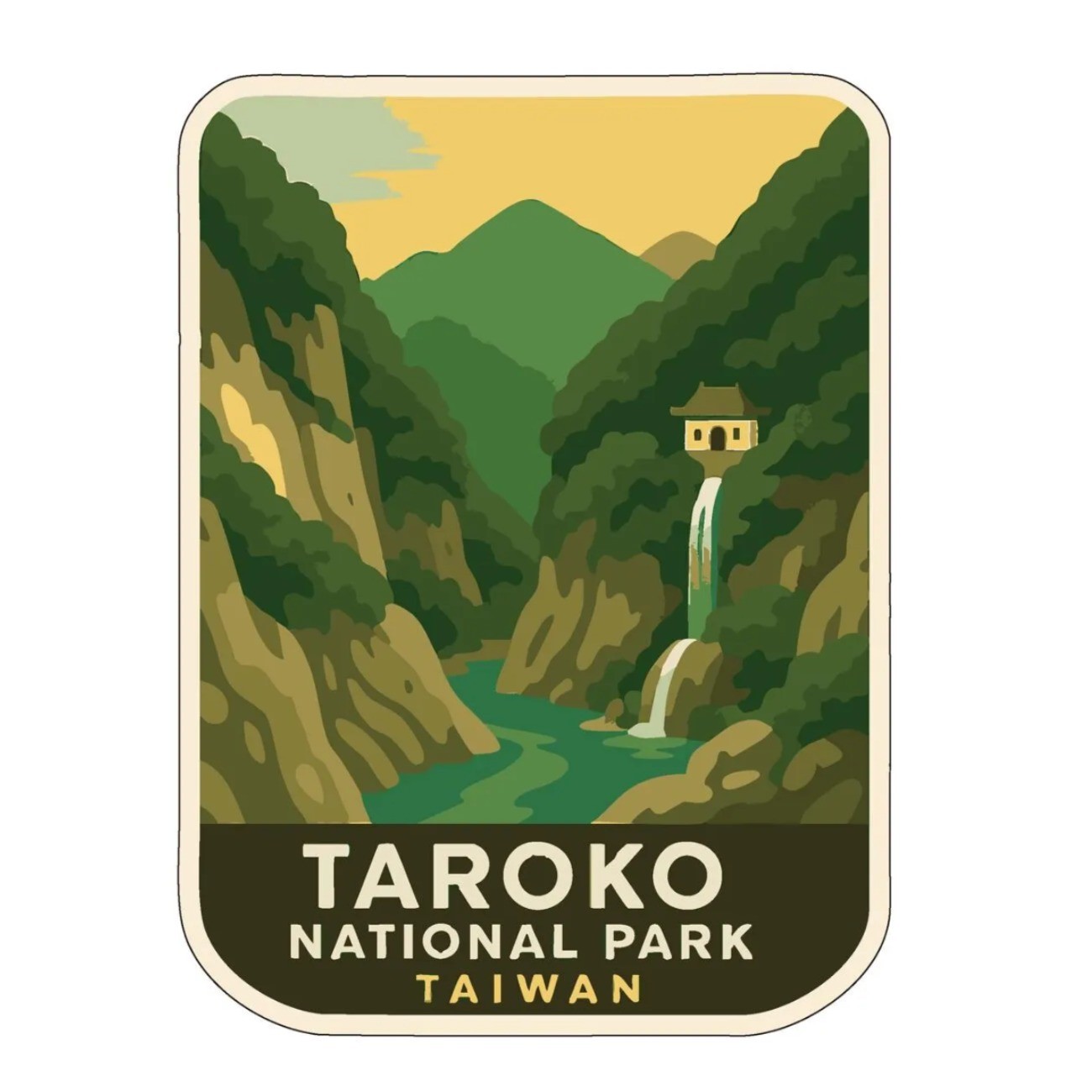 Taroko Taiwan Iron On Heat Transfer Vinyl HTV Die-Cut World National Parks