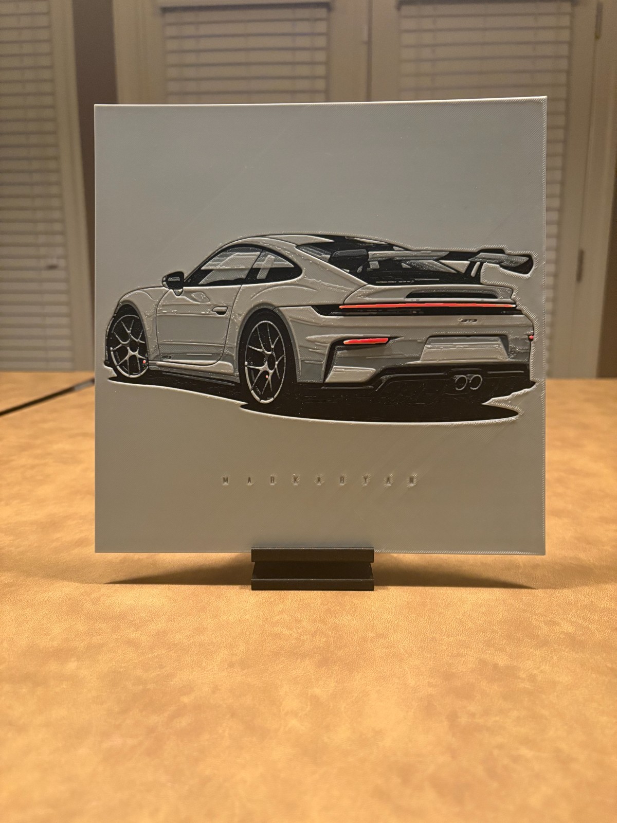 3D Printed Image Display- Porsche 911 GT3 RS