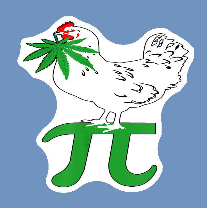 Chicken Pot Pie Weed Decal Weatherproof Stickers UV Safe Durable Added Vinyl Top