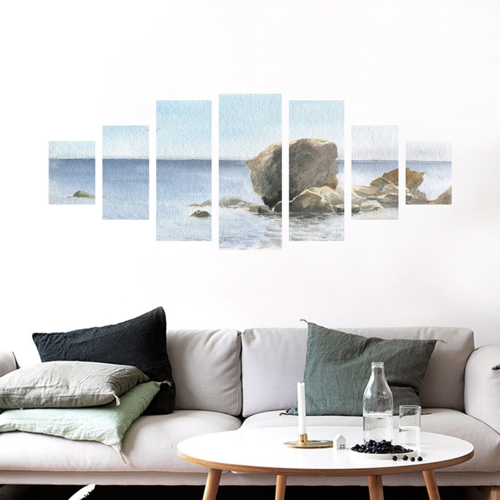 3D River Stone Sky 77 Unframed Print Wall Paper Decal Wall Deco Indoor AJ Jenny