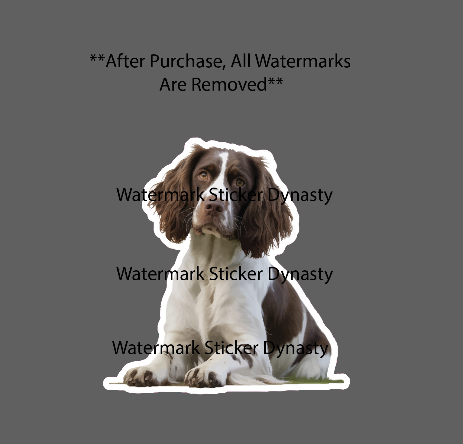 English Springer Spaniel Sticker Waterproof Decal Dog Animal Pet Family Gift NEW