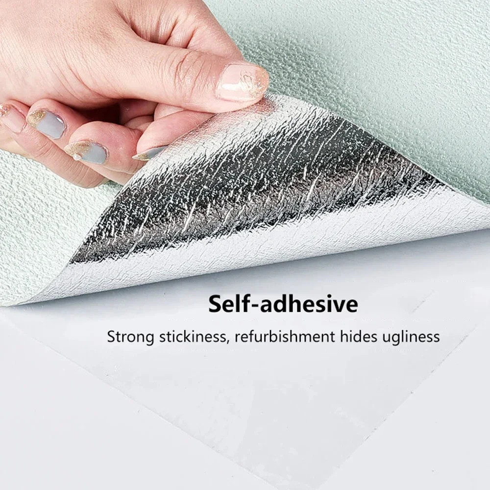 3D Anti-Collision Soft Wall Sticker Sponge Self-Adhesive Wallpaper Wall Sticker