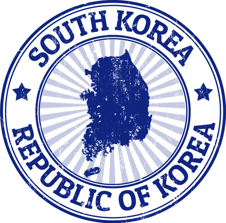 South Korea Round Car Bumper Sticker Decal
