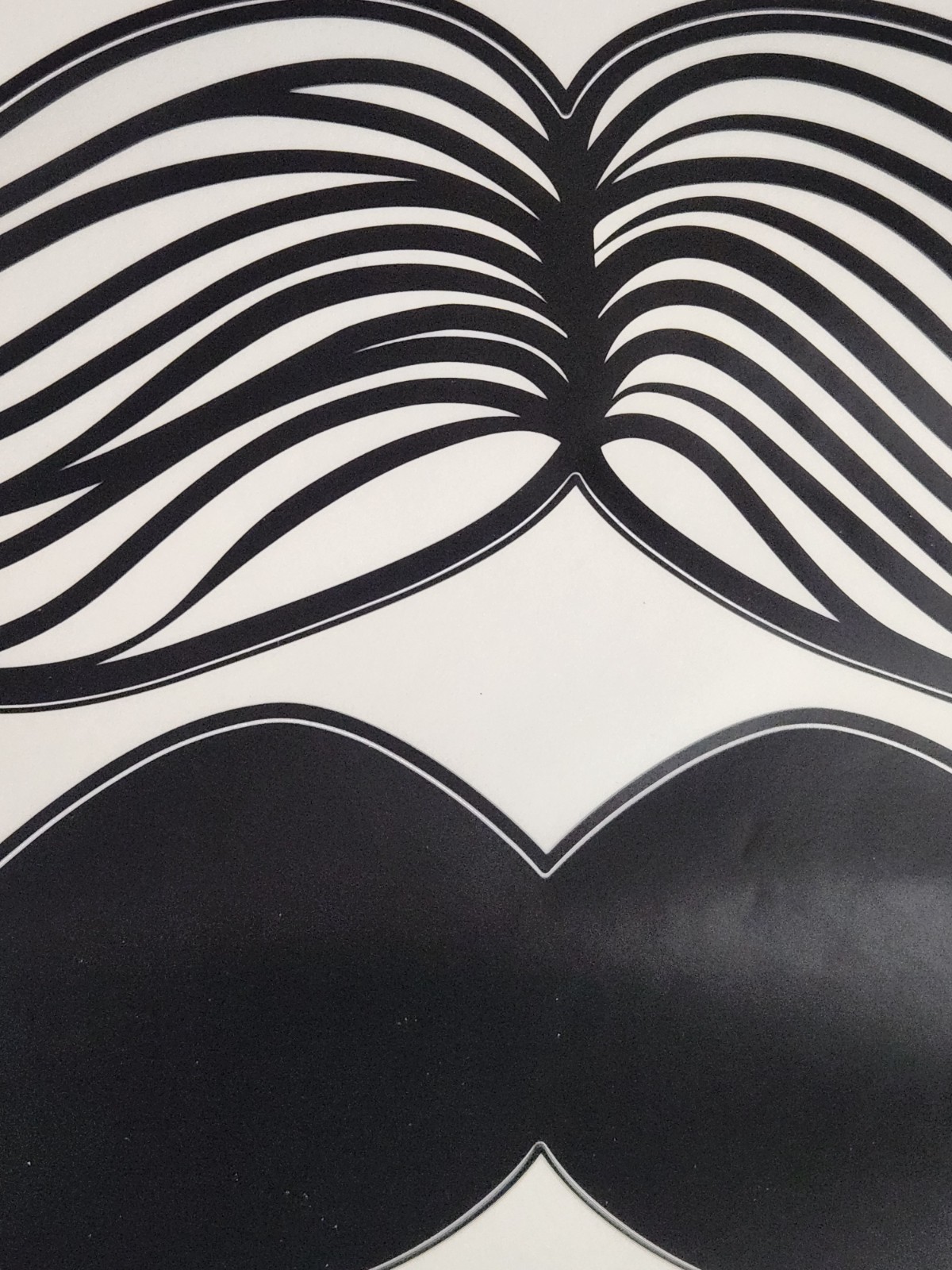 5 Moustache Stickers 15 – 17" Wide
