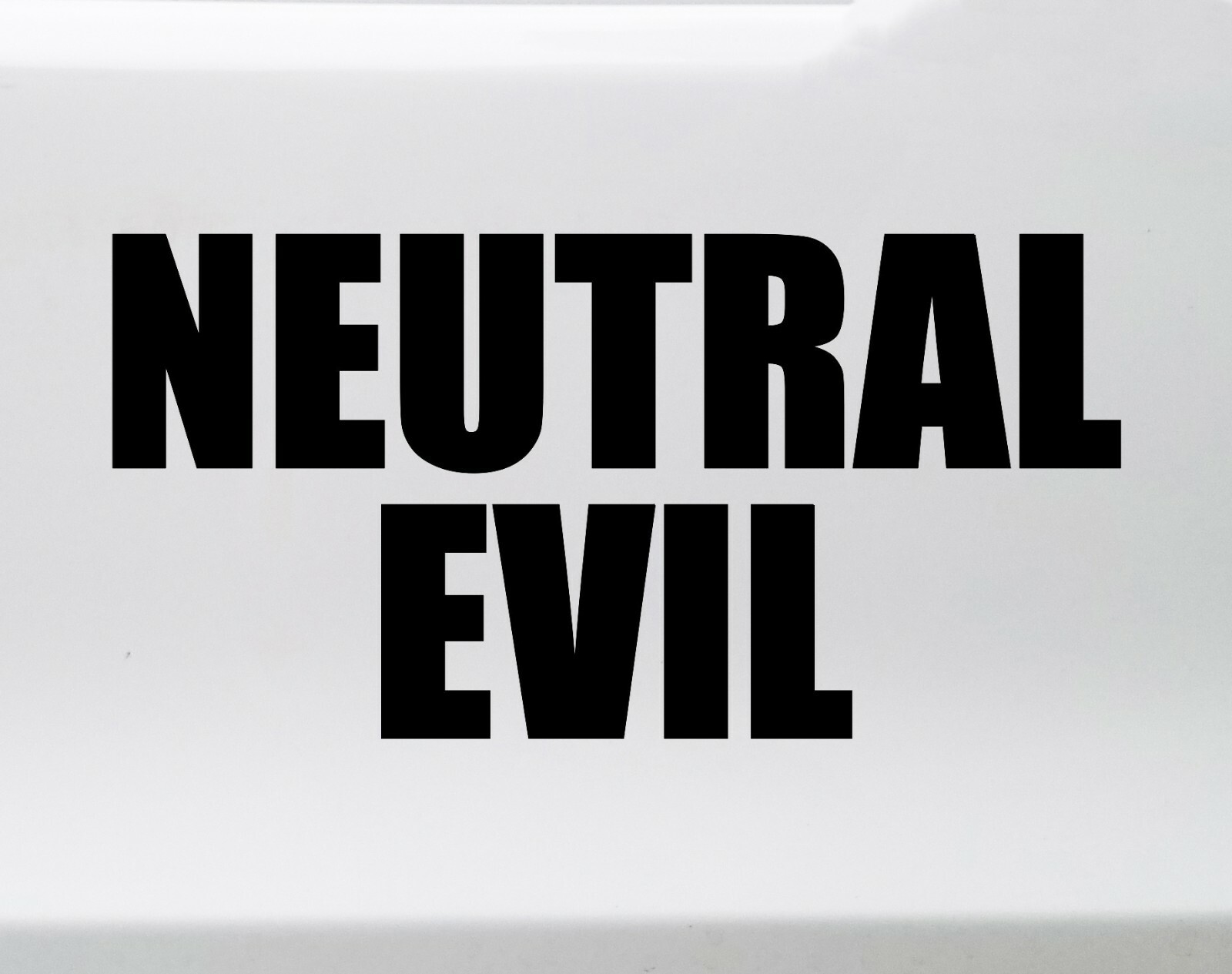 Neutral Evil Vinyl Sticker – RPG Role Playing Character Alignment V2 – Decal