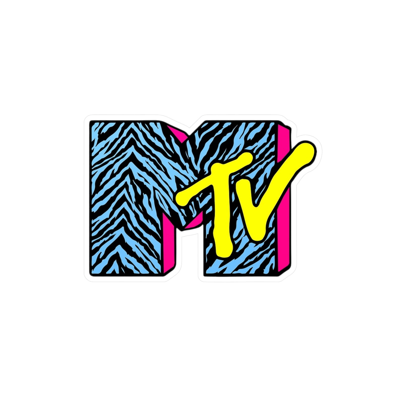 MTV Kiss-Cut Vinyl Decals | Retro Wall Decor, Stickers for Laptops,