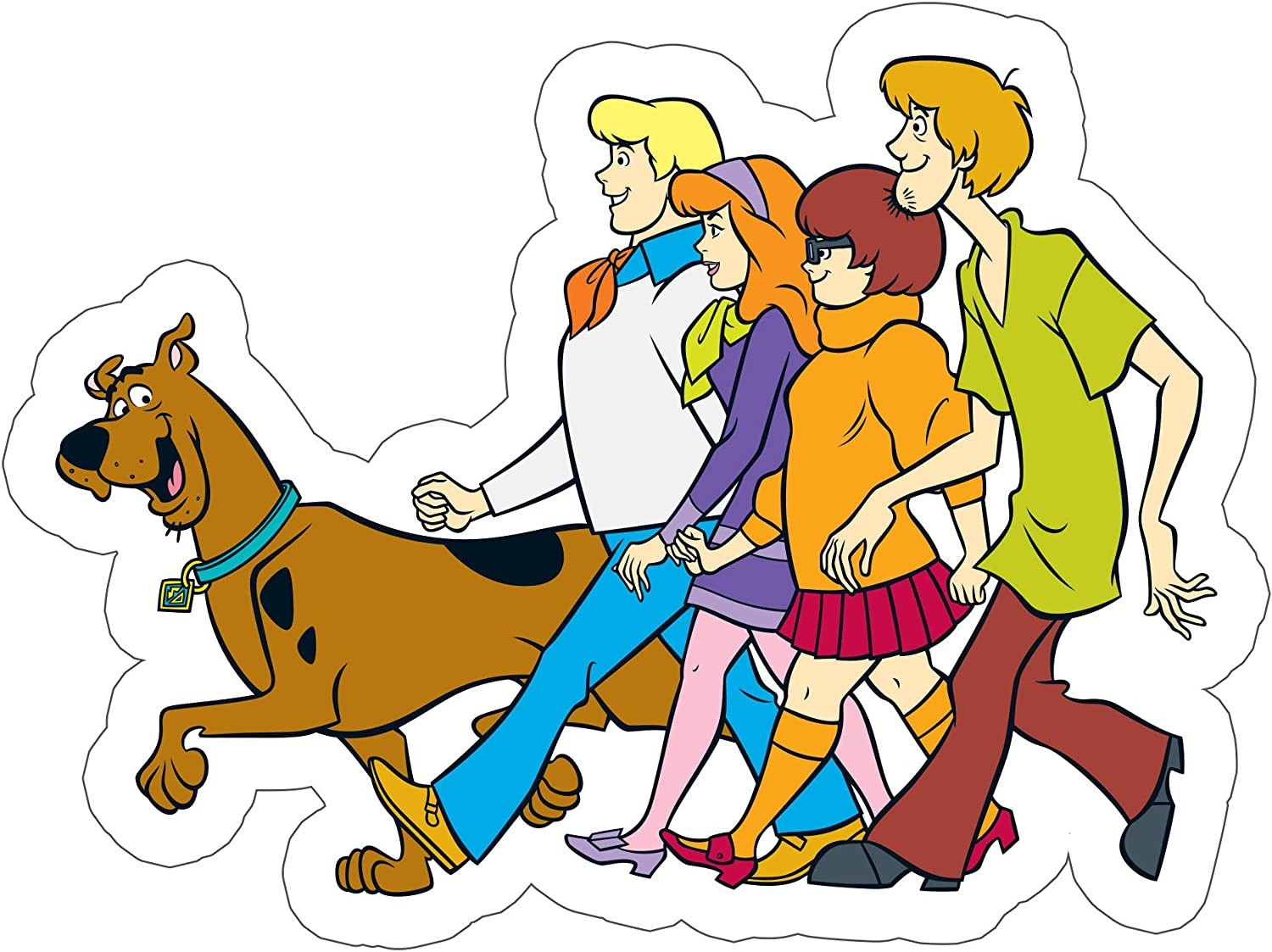 Stickers – C&D Visionary – Hanna Barbera Scooby Doo The Gang 5"x4" NEW Decal