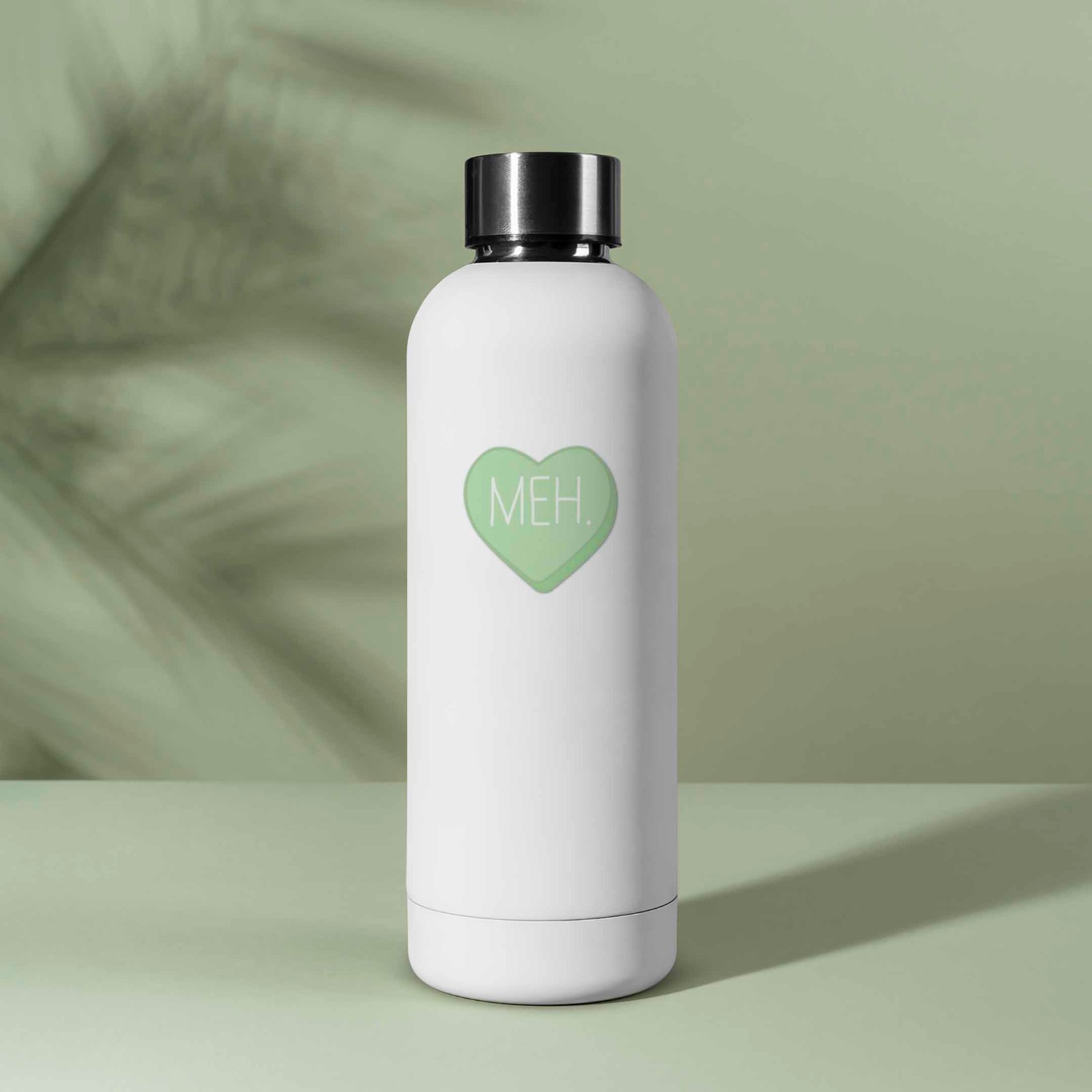 Meh Funny Candy Heart Sticker- Mini Valentines Day Decal for Laptop & Hydroflask