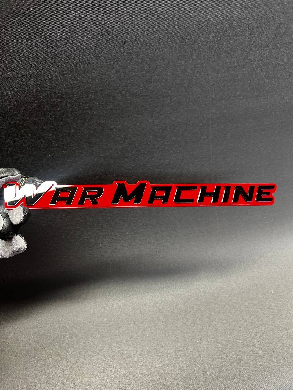 1PC WAR MACHINE Custom 3D Text Car Badge Fender Emblem Tailgate Toolbox Decal