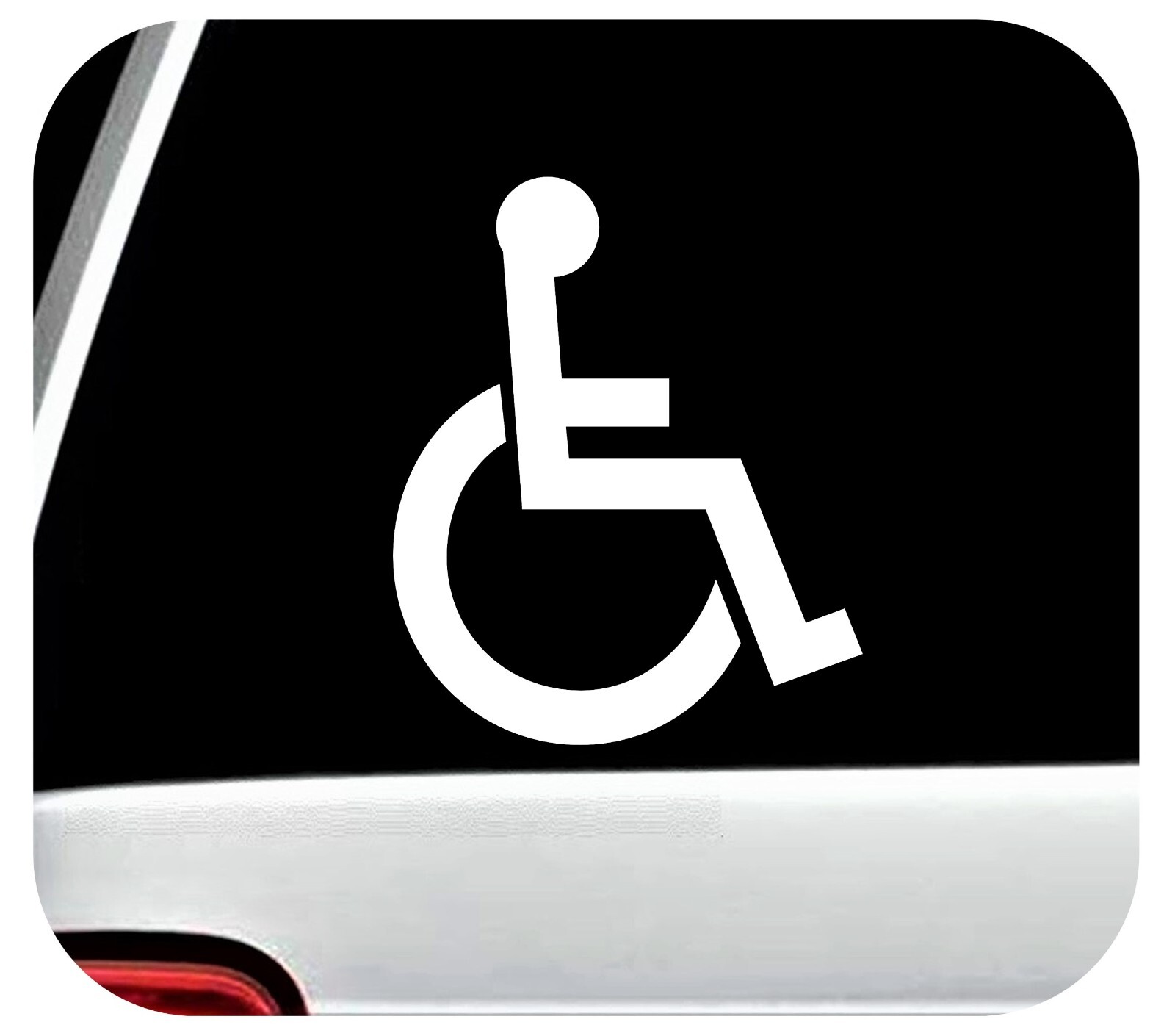 Handicap Wheelchair Symbol Vinyl Decal, Wheelchair Disabled Sticker for Car Wind