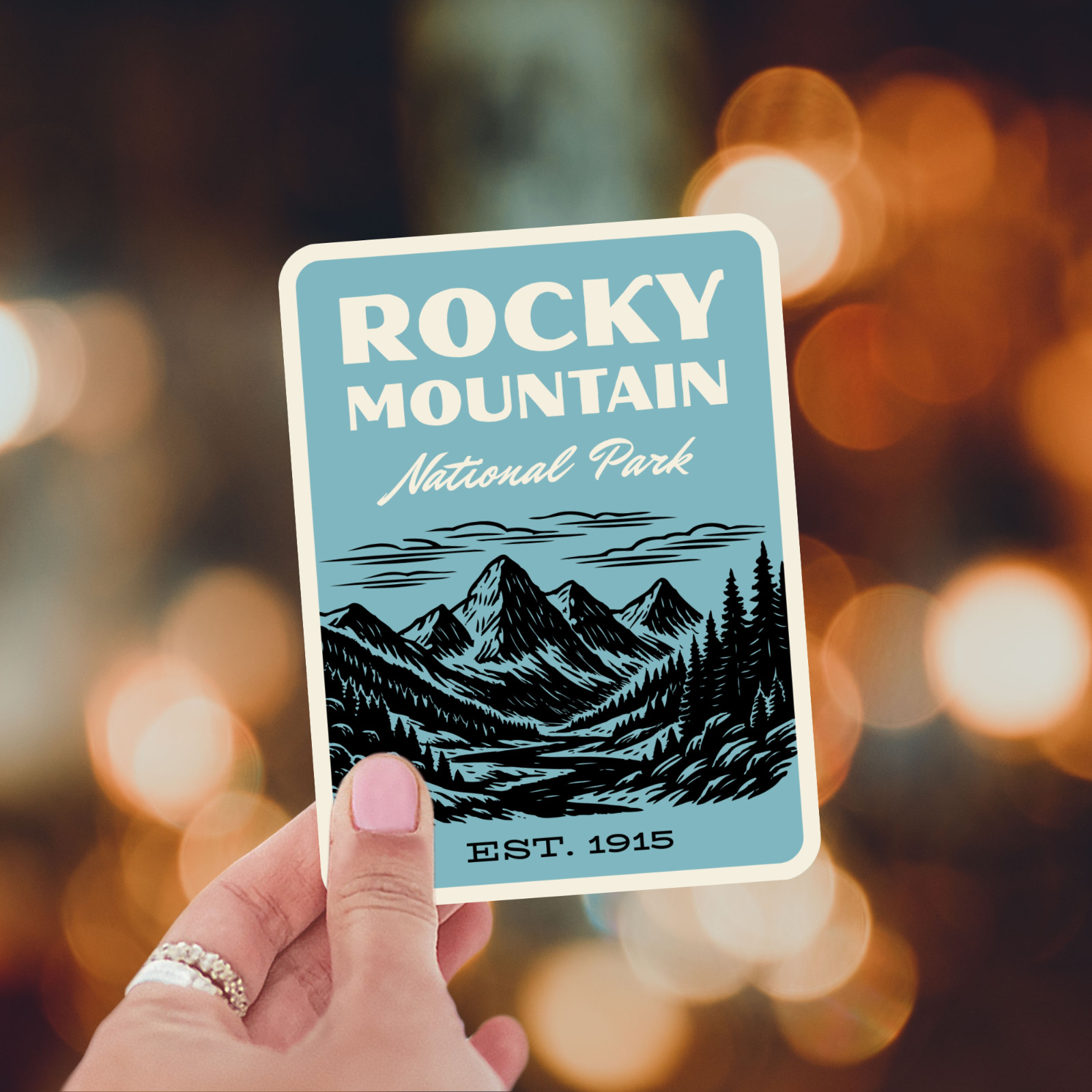 Rocky Mountain National Park Sticker – Retro 1960s Style Decal