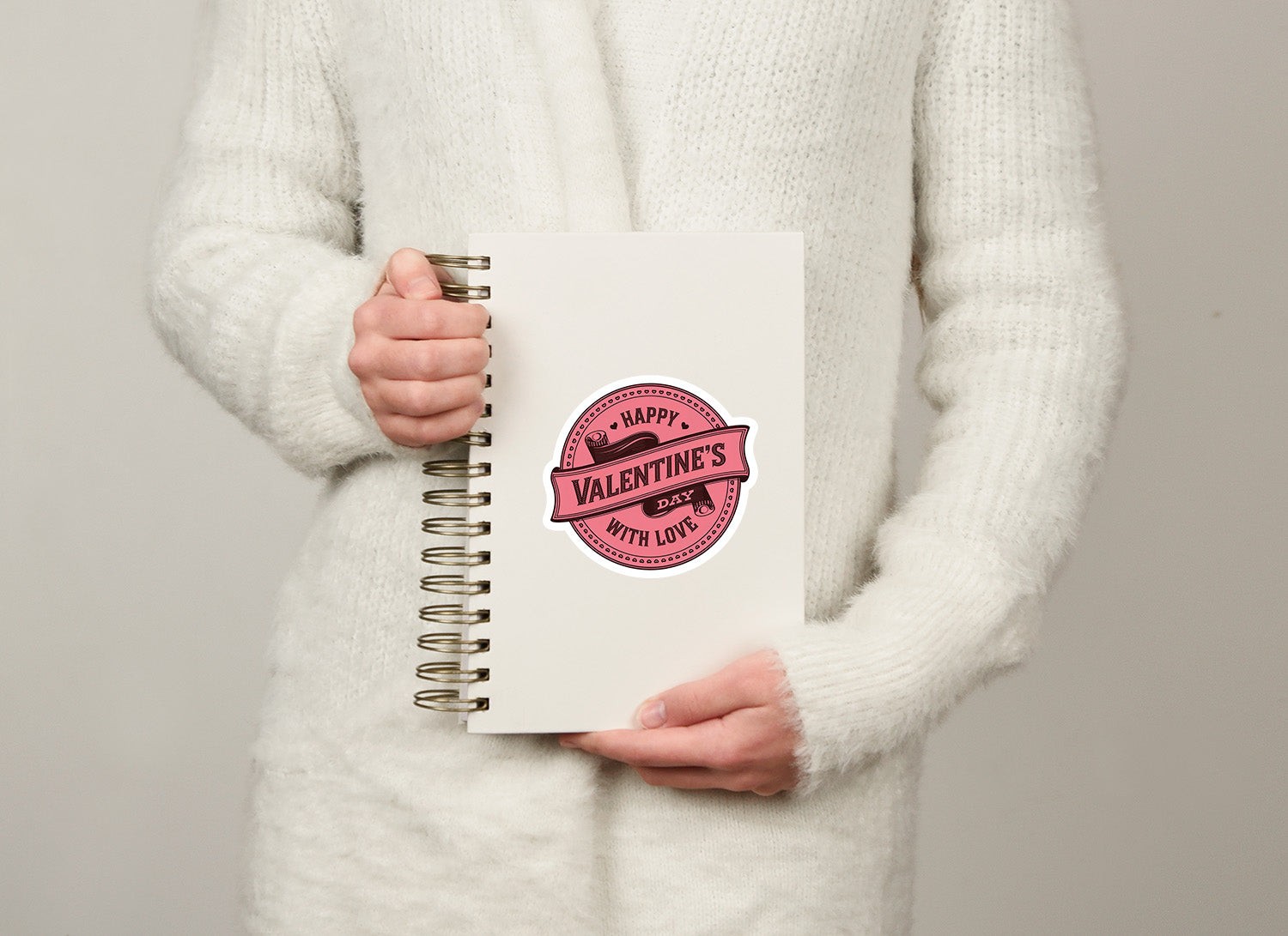 Happy Valentine’s Day With Love Vinyl Sticker