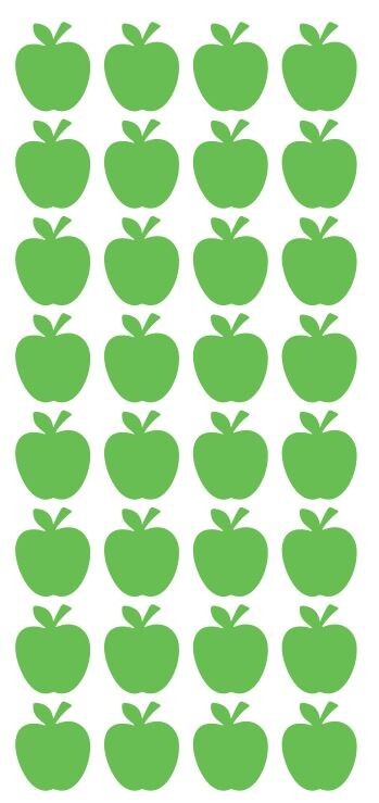 Green Apple Apples Stickers Sticker 1" DC04-063