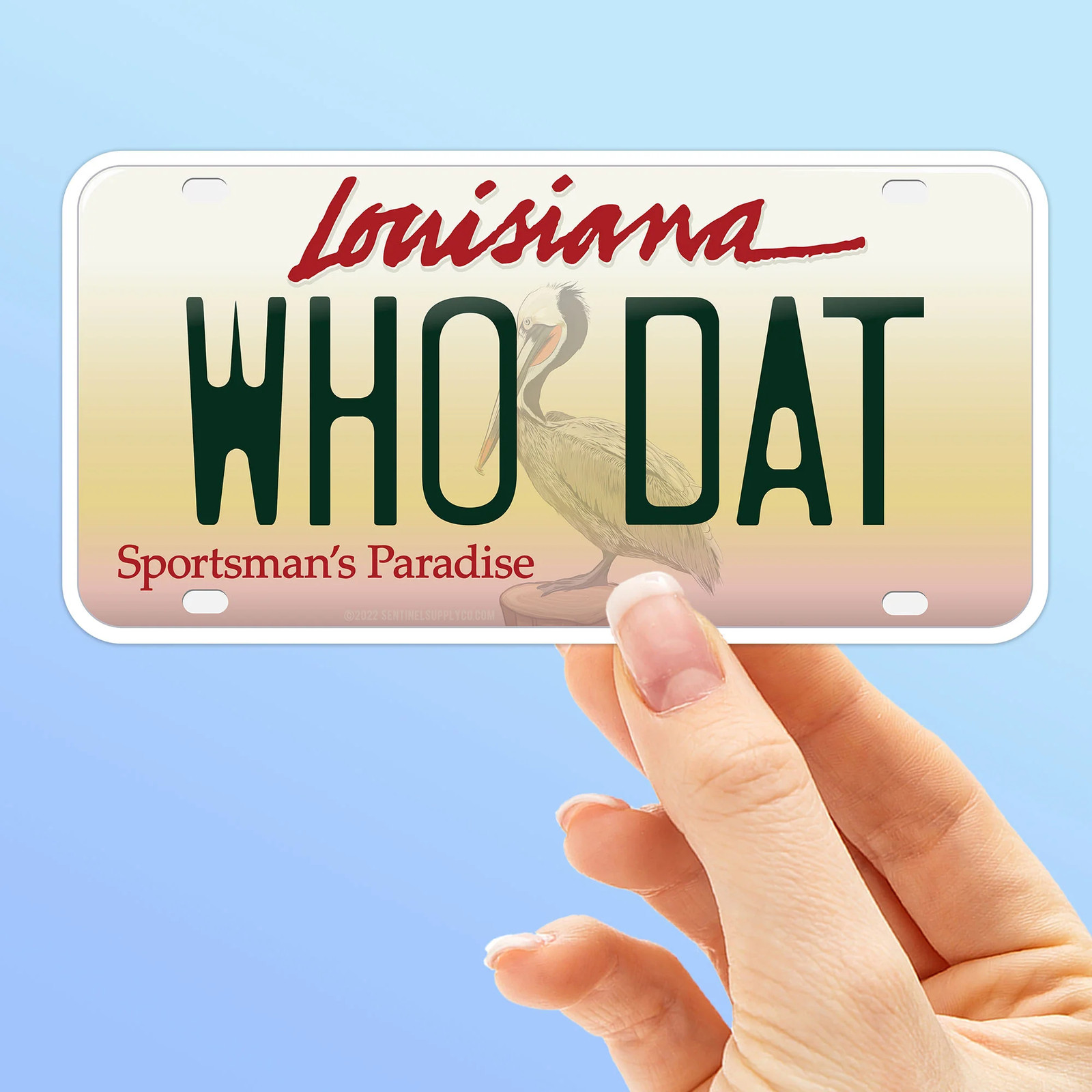 Who Dat Louisiana License Plate Sticker