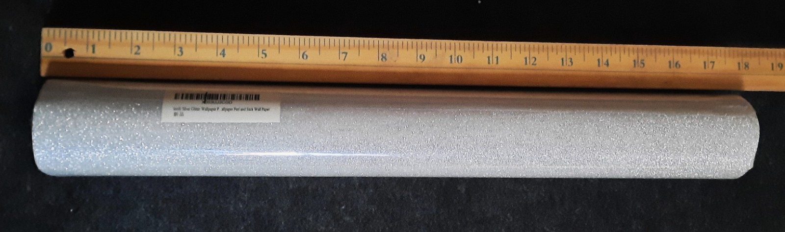 Silver Glitter Wallpaper! Peel And Stick. One Sealed Roll. Approx 18" Wide.