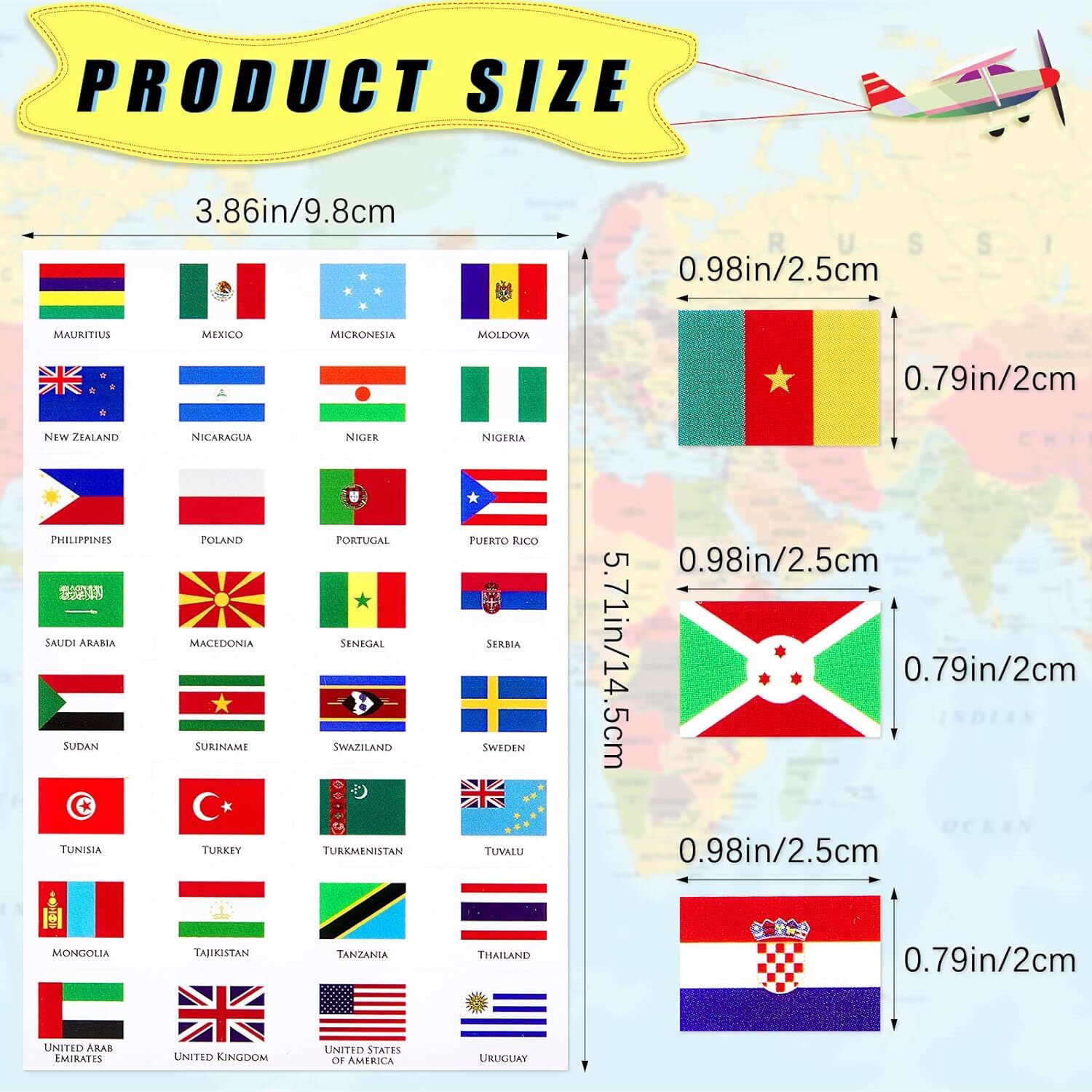 Outus World Flag Stickers Different Country Flag Stickers Flags of the World Cou