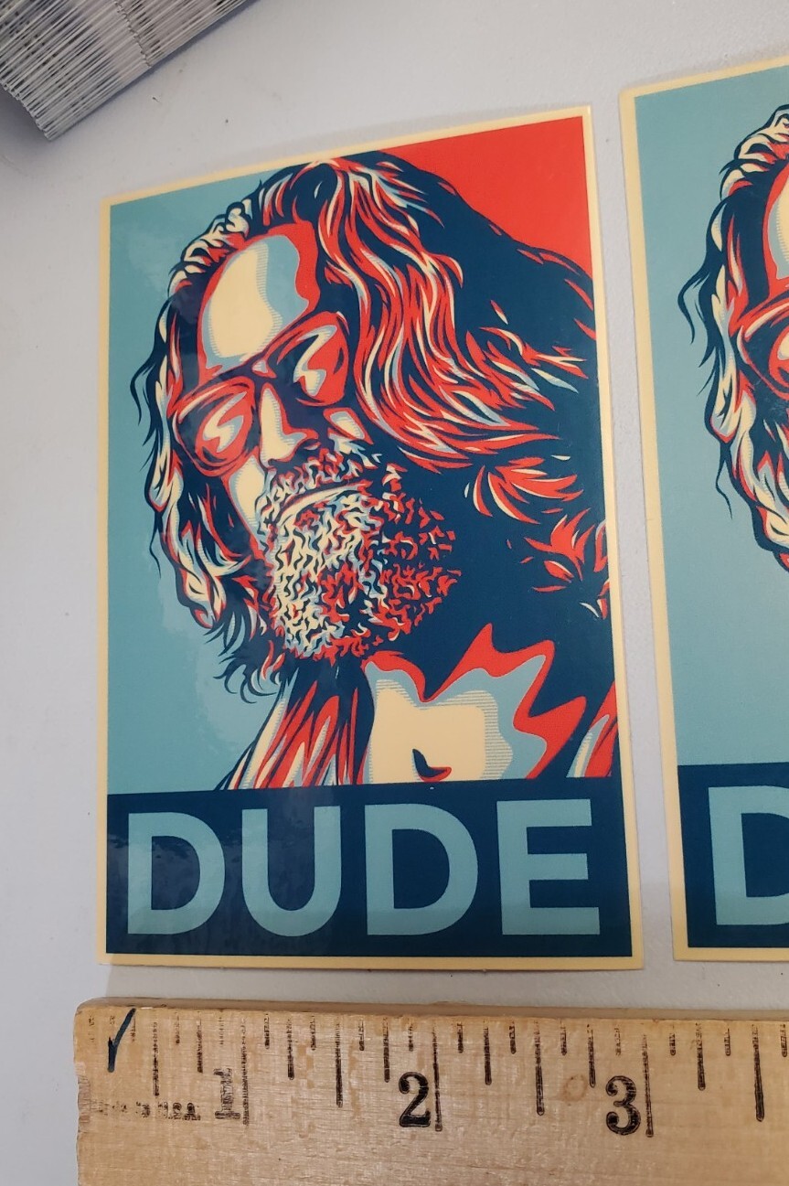 Big Lebowski The Dude STICKERS (2) Two-Pack
