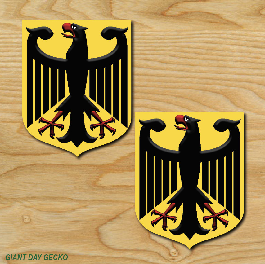 2X Two German Eagle Germany Deutsch car Laptop Wall Sticker Decal USA Stickers