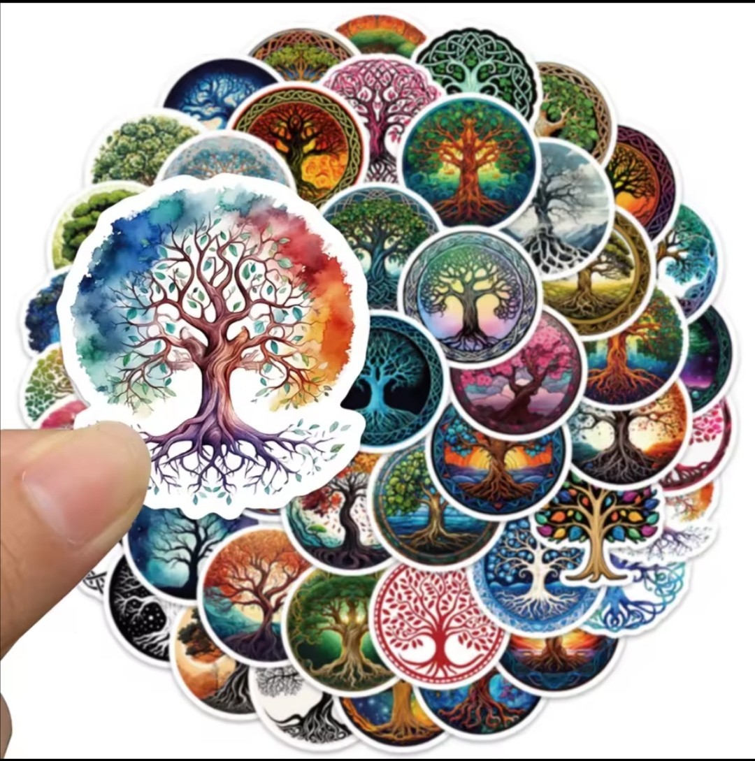 20 PCS Tree of Life Celtic Pagan Totem Stickers 2 BRAND NEW