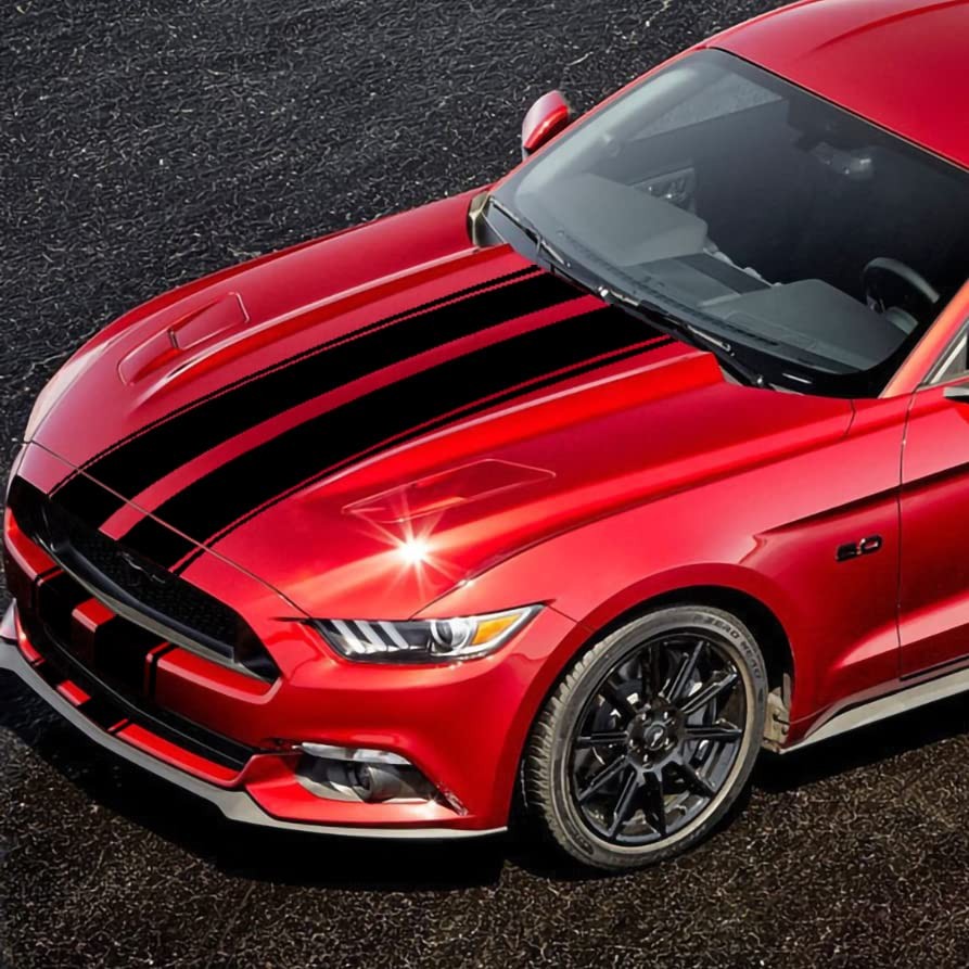 HUWANDE 63"x11" Racing Body Stripes Stickers,Cars Hood Vinyl Decals,Car Pat…
