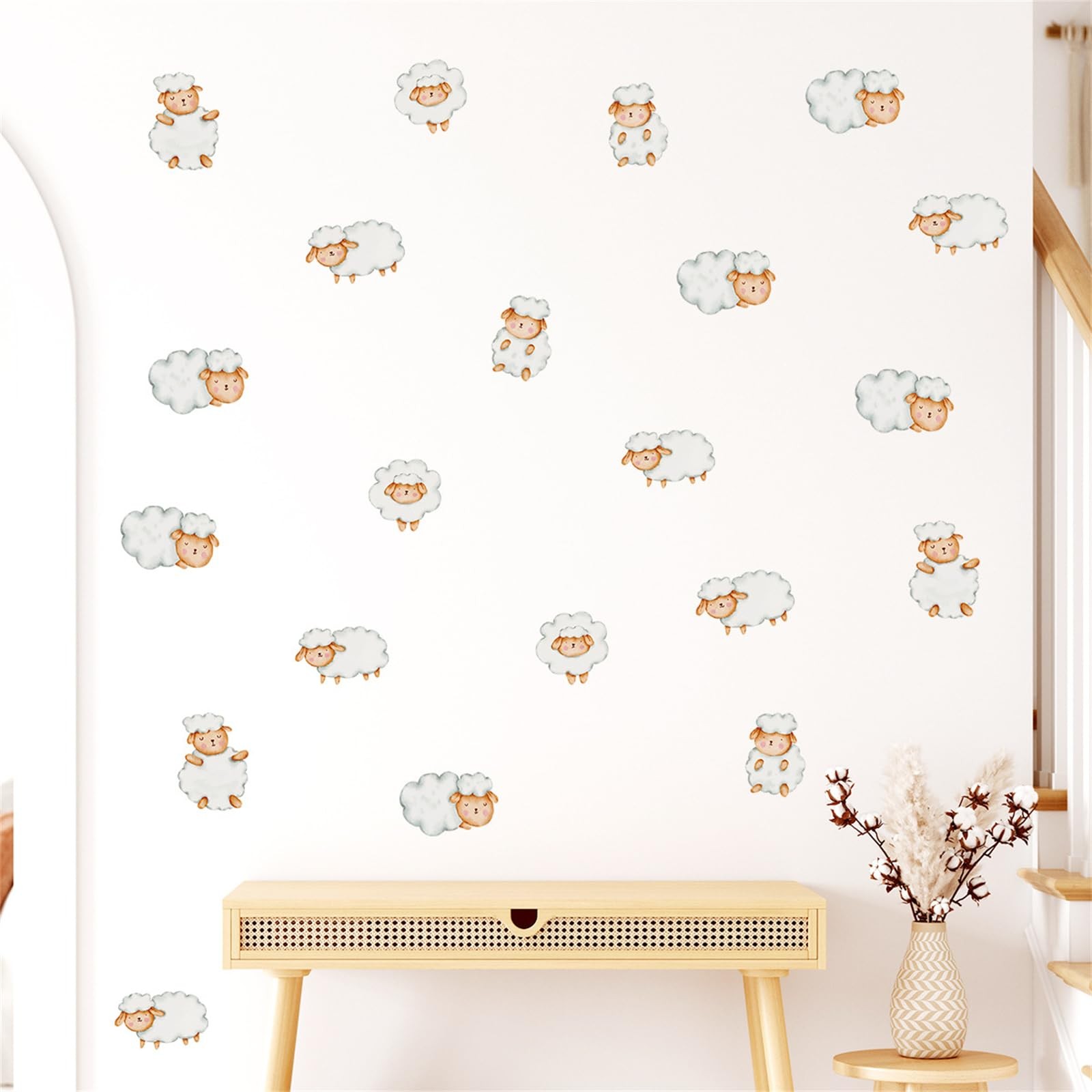 Cute Cartoon Sheep Wall Decals Sheep Wall Stickers Children's Baby Room Kinde…