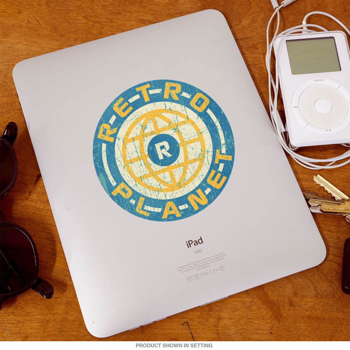 Retro Planet Brand Globe Logo Vinyl Vintage Style Bumper Sticker Decal
