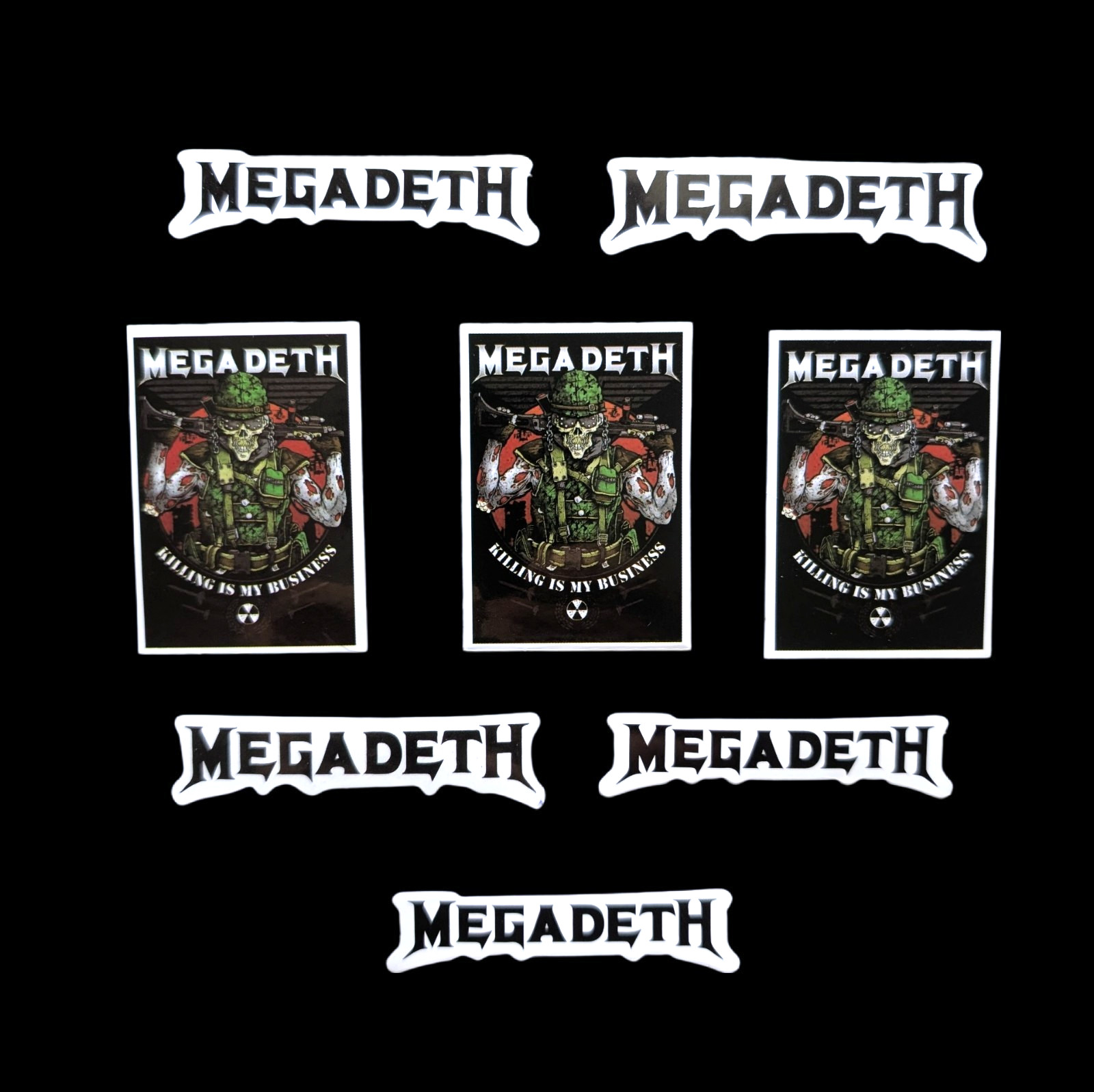 Megadeth Stickers, Megadeth Decals, 9pcs.