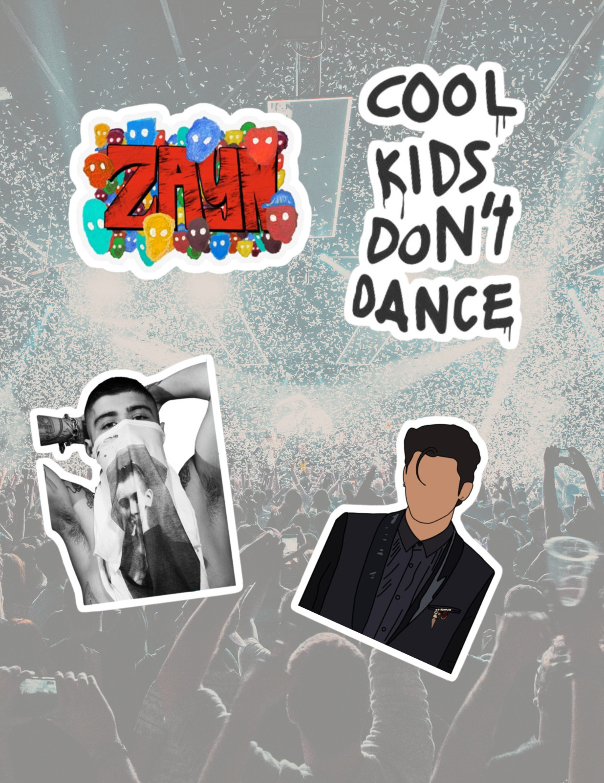 Zayn Malik 1D 4pc Sticker Pack