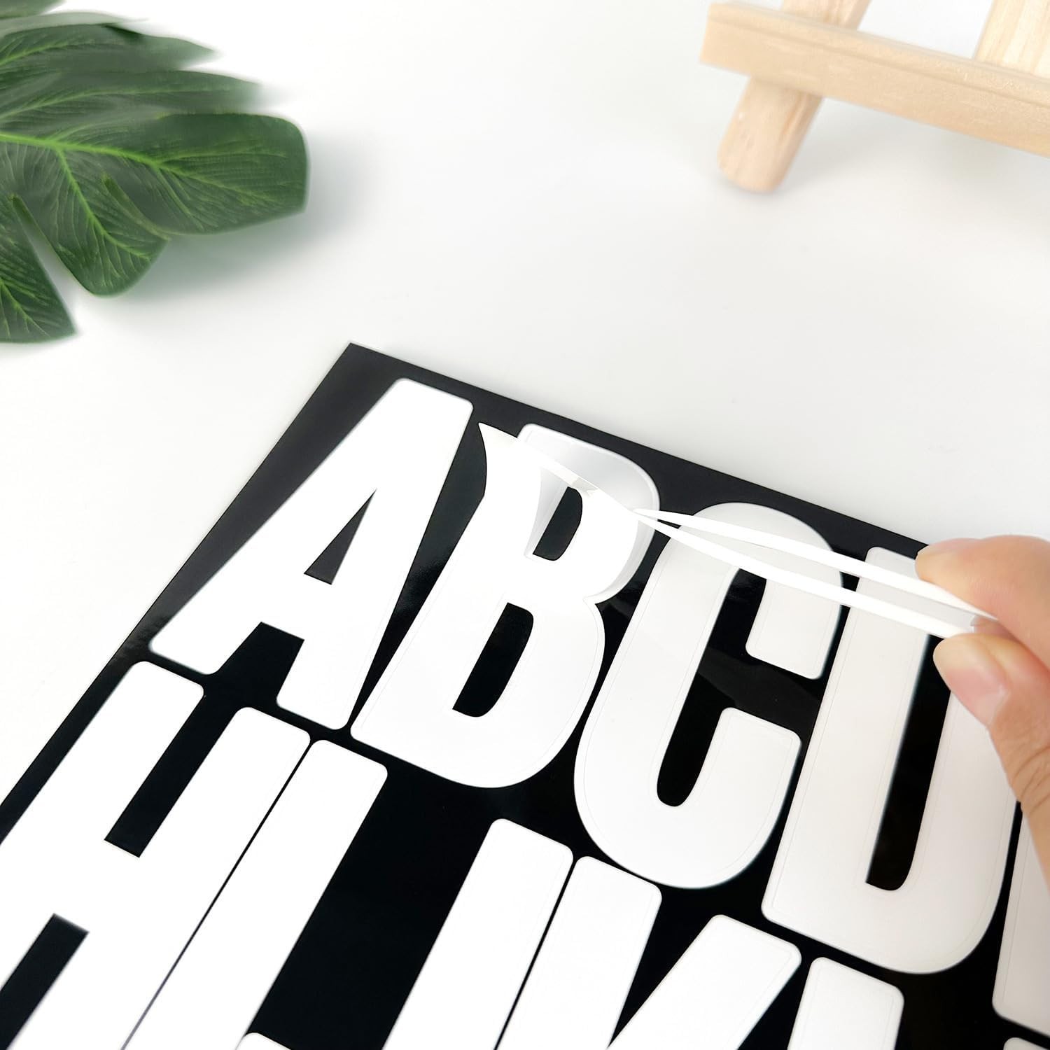 9 Sheets 3" White Vinyl Letters & Numbers Kit, Self-Adhesive for Mailbox & Signs
