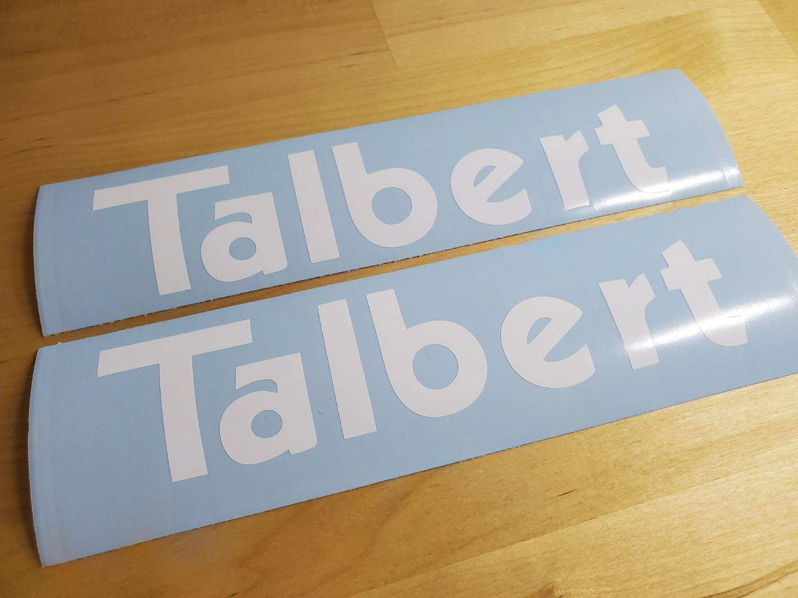 talbert trailer Decals Stickers Gloss white 8" (2) Fast USA