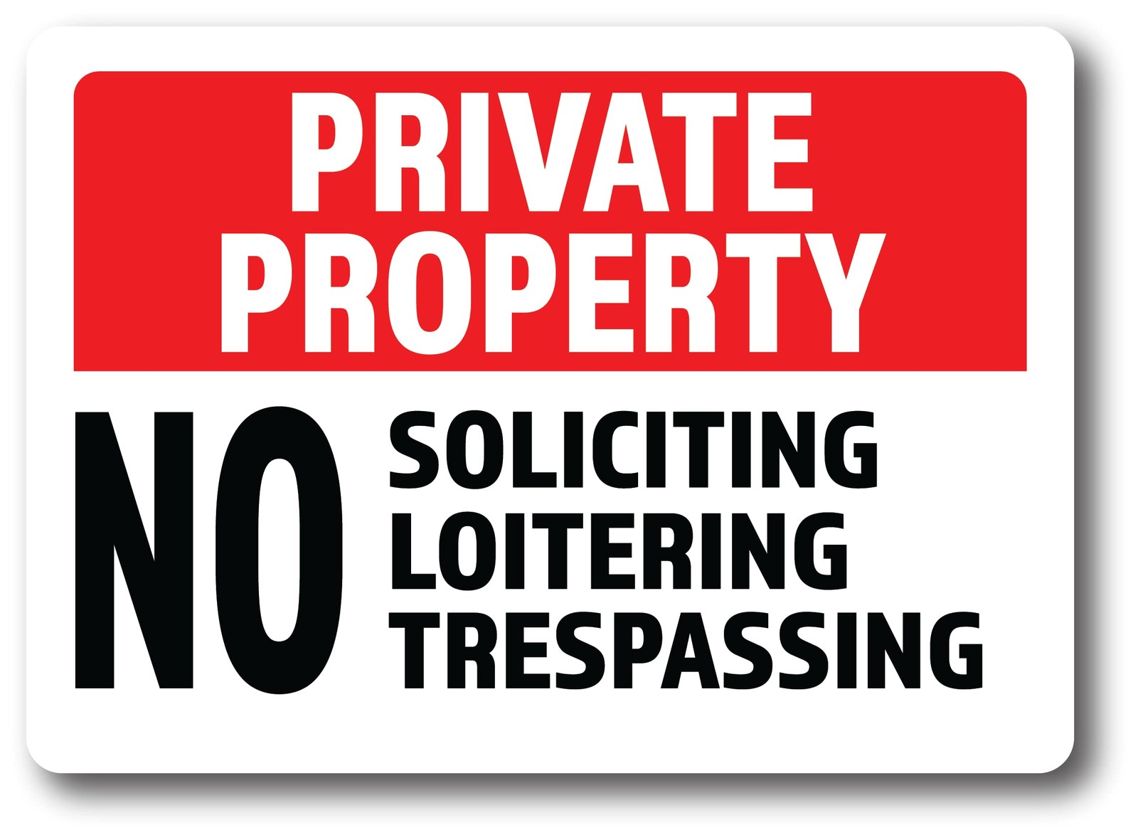 2-Pack Premium Quality Vinyl Decal Sticker for Private Property, No Mulit