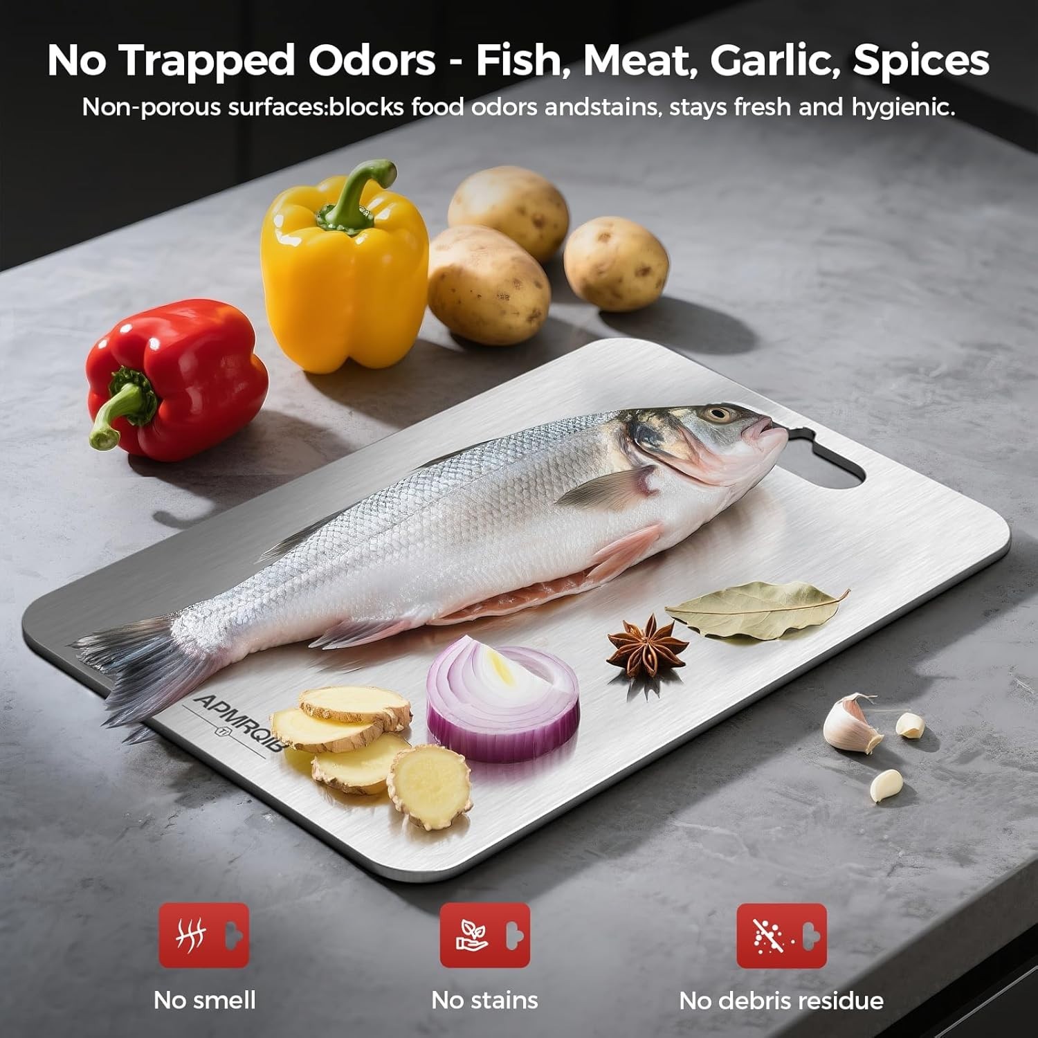 Titanium Cutting Board Set of 3,100% Pure Titanium Cutting Boards for Kitchen, D