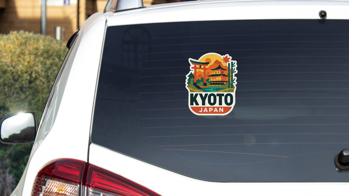 Kyoto Japan Sticker Decal Vinyl Die-Cut City Skyline Landmark Design