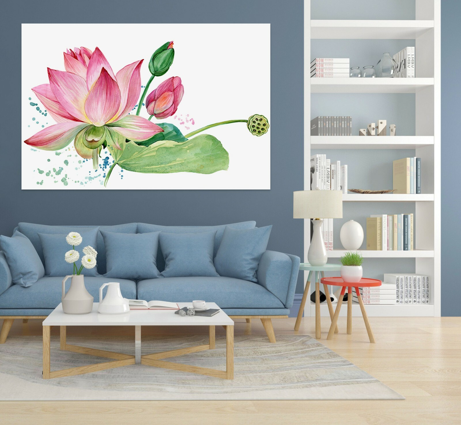 3D Pink Lotus Leaf B527 Wall Stickers Vinyl Wallpaper Mural Wall Murals Amy
