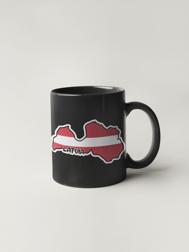 Latvia Map Flag Sticker Decal