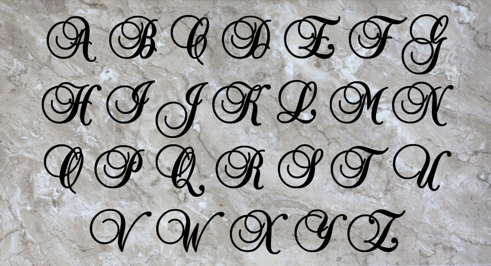 Script Cursive Wedding Letter Initial Vinyl Sticker Decal 3"-5" (i)