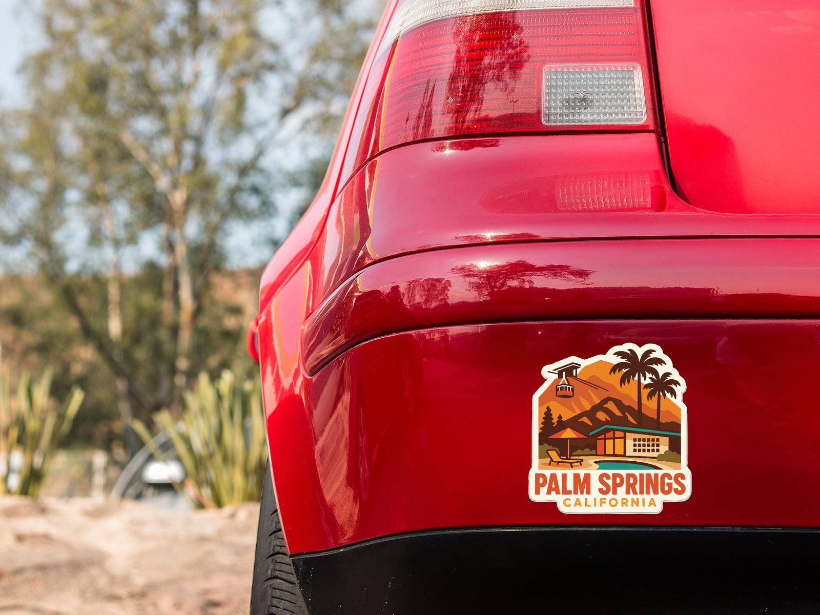 Palm Springs Sticker Decal Vinyl Die-Cut City Skyline Landmark Design