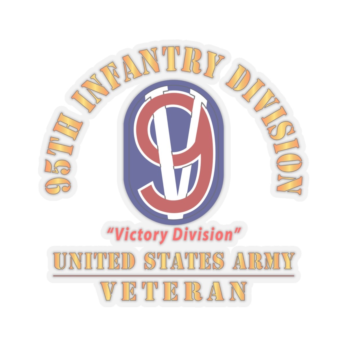 Kiss-Cut Stickers – Army – SSI – 95th Infantry Division – Victory Division – US