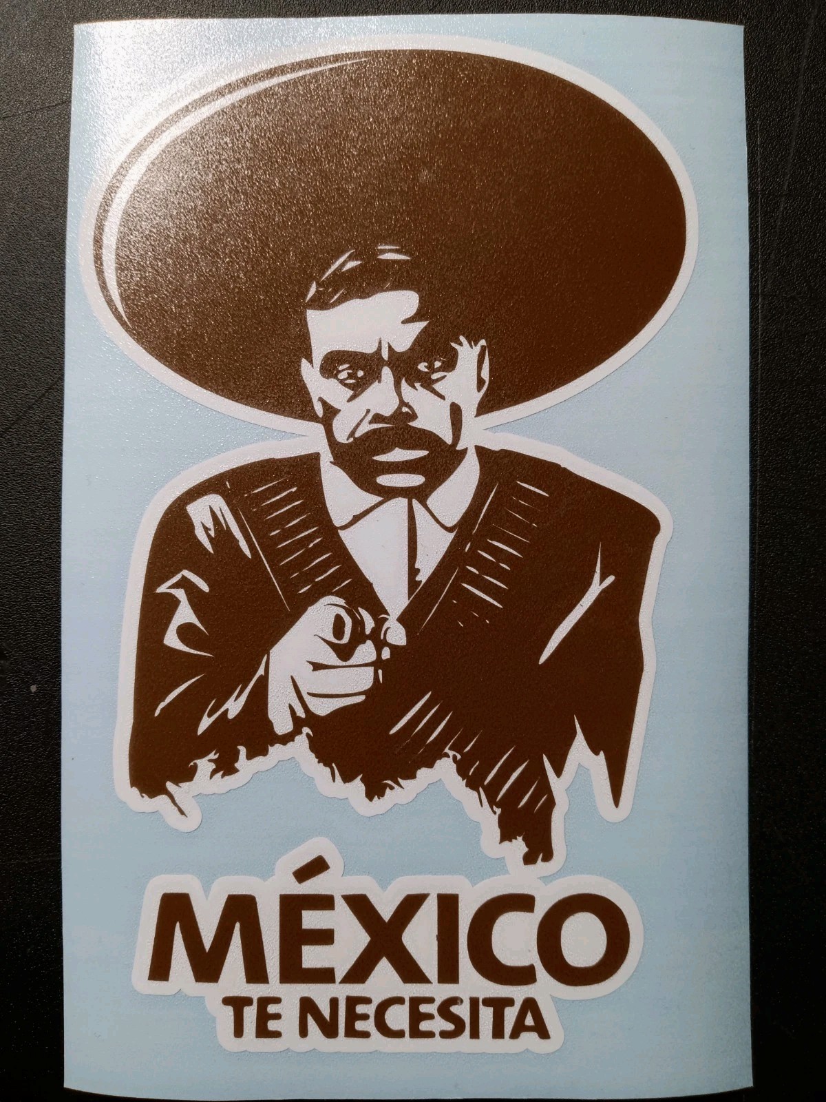 Pancho Villa Theme Mexico Te Necesita Vinyl Decal Sticker Size 6.5 In X 4in New.