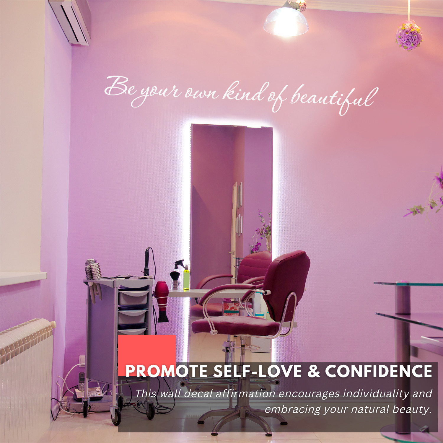 Be Your Own Kind of Beautiful Inspirational Wall Decal Sticker Quote Vinyl Decor